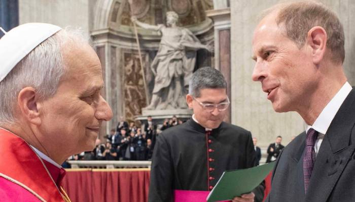 Buckingham Palace shares exclusive photo of Prince Edward with Pope Leo XIV