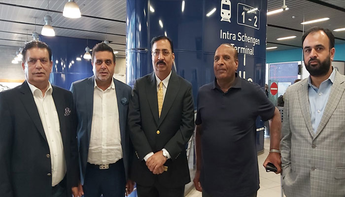 پاکستانی سفیر رحیم حیات قریشی کی یورپ میں چاول کے بڑے امپورٹر اور ٹریڈرز جین پال شیپینز سے ملاقات