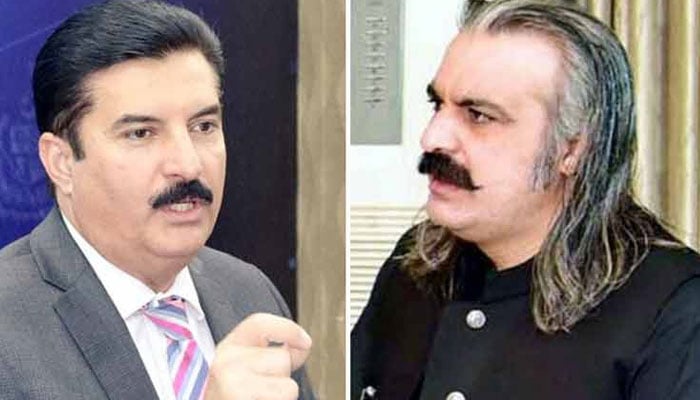خیبر پختون خوا کے وزیرِ اعلیٰ علی امین گنڈاپور اور گورنر فیصل کریم کنڈی—فائل فوٹوز