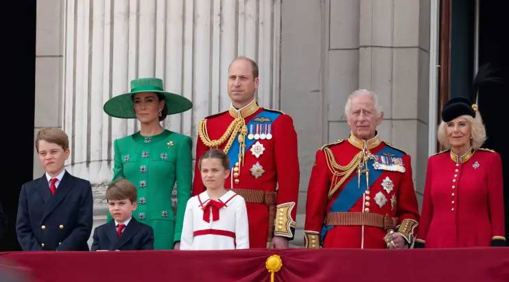 British Royal Family on Trooping the Colour 2024