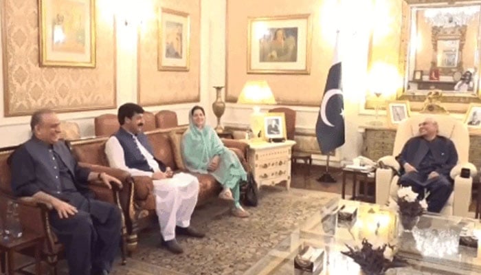 صدر آصف زرداری سے وفاقی وزیر علیم خان کی ملاقات