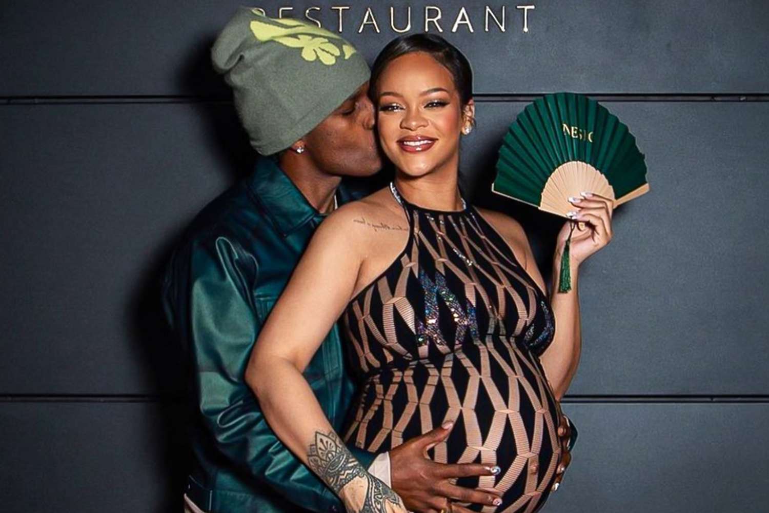 A$AP Rocky rushes through rain to join pregnant Rihanna after her father’s death