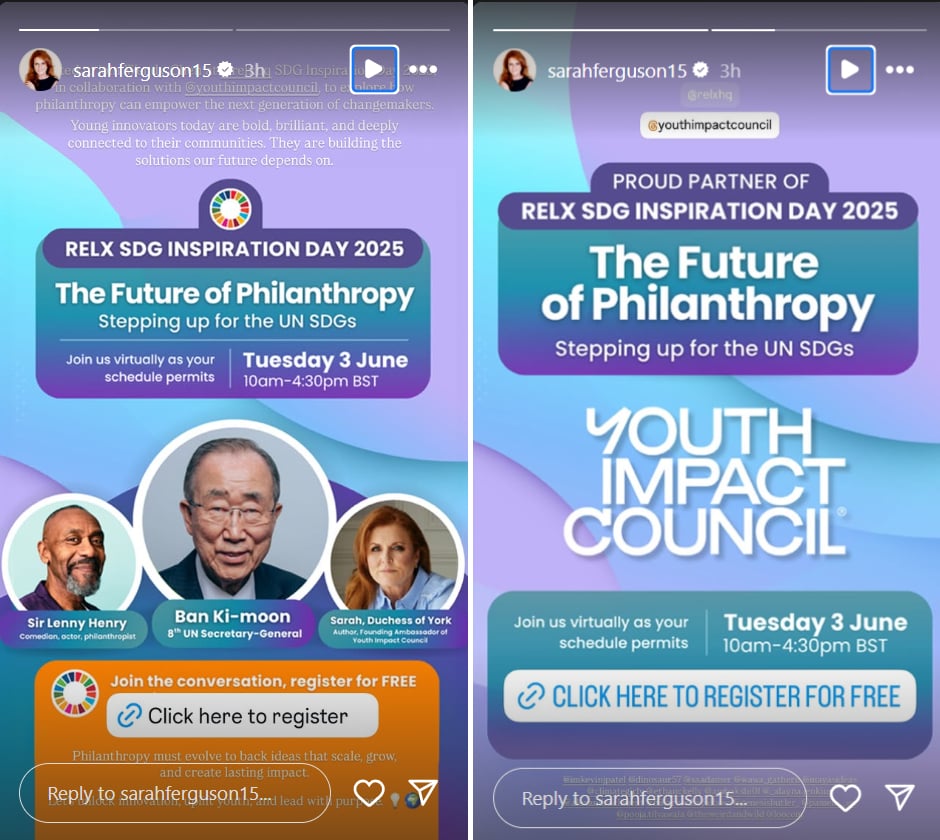 Sarah Ferguson to join top leaders at RELX SDG Inspiration Day 2025 webinar