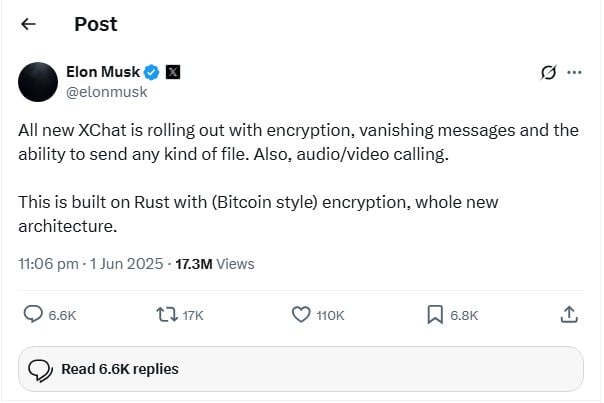 Source: X/@elonmusk