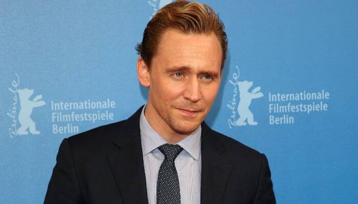 Tom Hiddleston poses with co-stars at The Life of Chuck premiere