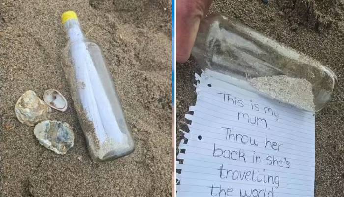 Heartbreaking message found in bottle on UK beach sparks viral emotional response