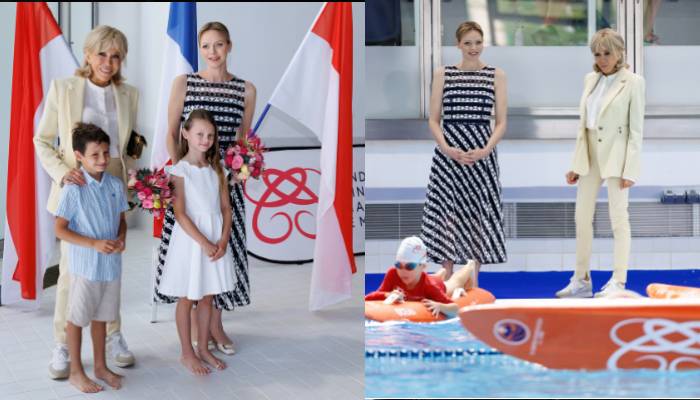 Princess Charlene, Emmanuel Macrons wife Brigitte celebrate major event