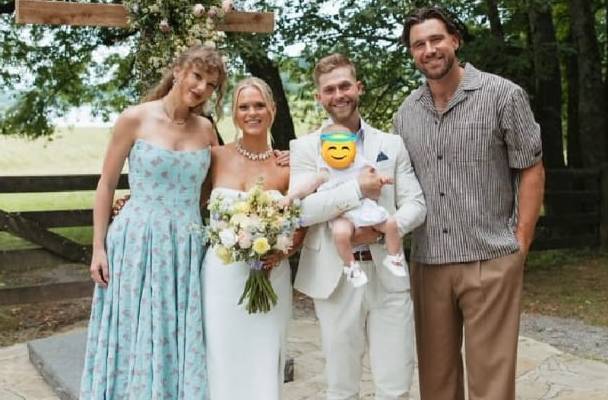 Taylor Swift, Travis Kelce set couple goals in viral wedding photos