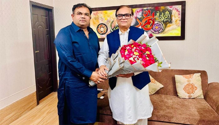 مسلم لیگ ن فرانس کے جنرل سیکرٹری رانا محمود کی  بیرسٹر امجد ملک سے ملاقات