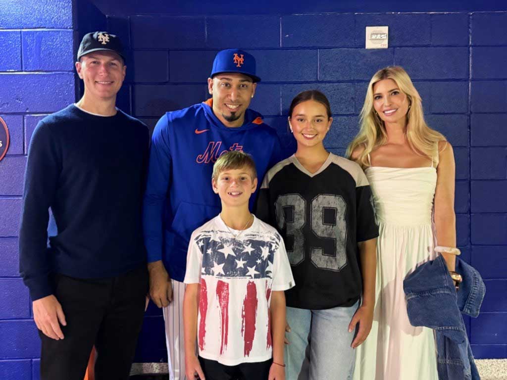 Ivanka Trump with her family at Mets game