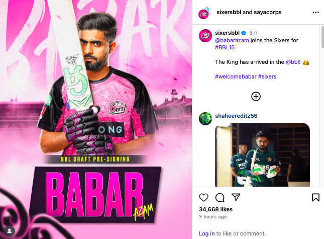 Babar Azam joins Sydney Sixers in one of BBL’s biggest signings