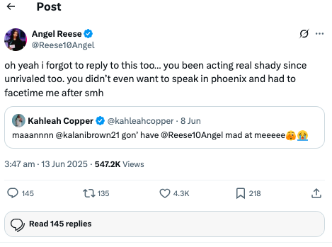 Angel Reese and teammate Coppers social media feud explodes into personal attacks
