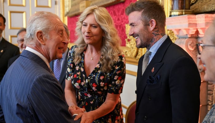 David Beckham ‘emotional’ after receiving knighthood from King Charles