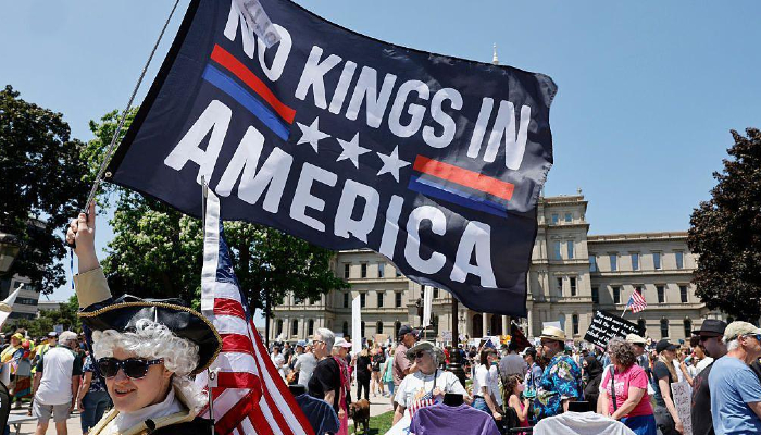 ‘No Kings protests sweep US as Trump holds military parade in DC