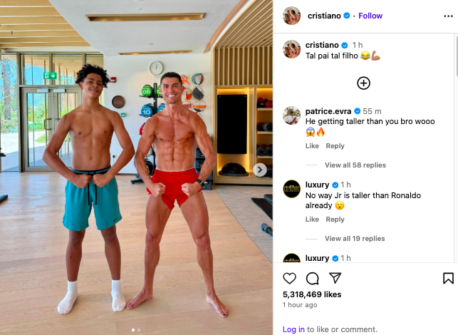 Cristiano Ronaldo celebrates Father’s Day with unique bonding moment with son