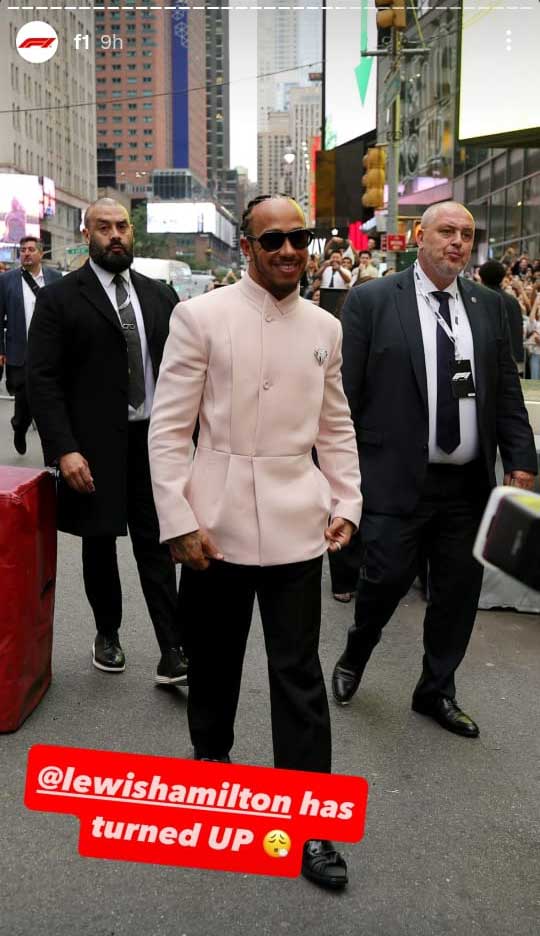 Lewis Hamiton at F1 premiere