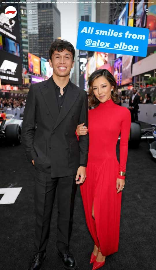 Alexander Albon with Lily Muni