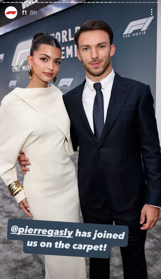 Francisca Cerqueira with Pierre Gasly