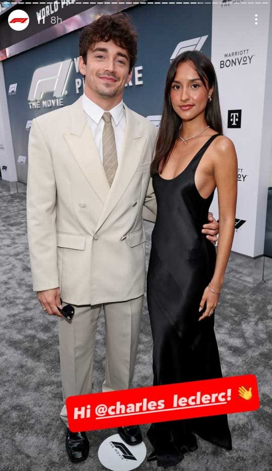 Charles Leclerc with Alexandra Saint Mleux