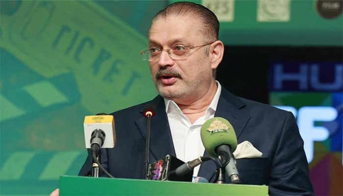 پاکستان انٹرنیشنل فلم فیسٹیول 2025ء کے مہمانِ خصوص صوبائی وزیر شرجیل انعام میمن—جنگ فوٹو