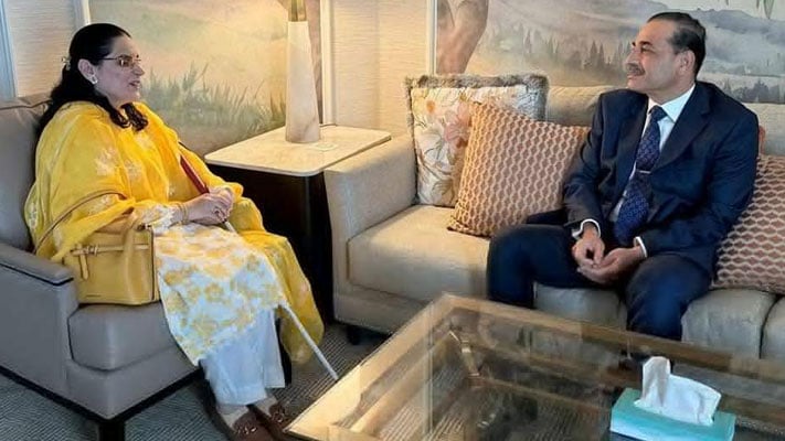 ফিল্ড মার্শাল আসিম মুনির জাতিসংঘে পাকিস্তানি মিশনের সদস্য সায়মা সলিমের সাথে সাক্ষাত করেছেন - ছবি সৌজন্যে এক্স