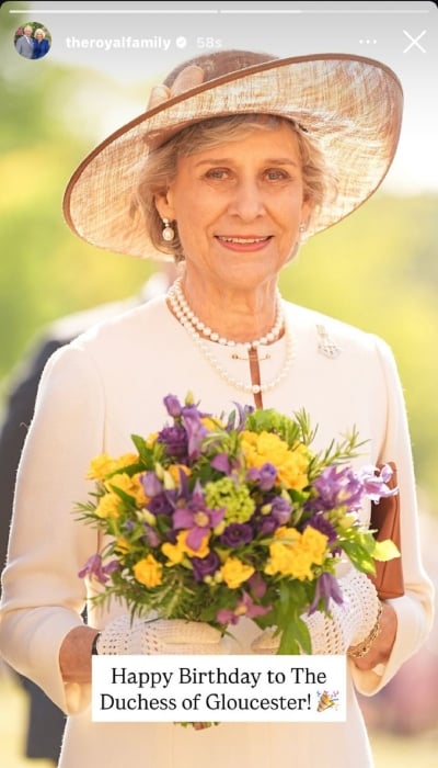 Royal Family celebrates Duchess of Gloucesters birthday with moving tribute