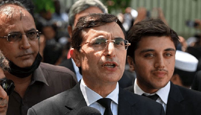 پاکستان تحریک انصاف (پی ٹی آئی) کے چیئرمین بیرسٹر گوہر—فائل فوٹو
