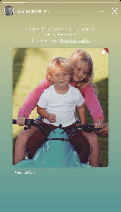 Gigi Hadid posts rare throwback snap with brother Anwar on his 26th birthday