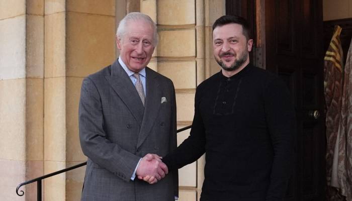 King Charles hosts Ukraines President Volodymyr Zelenskyy after attack