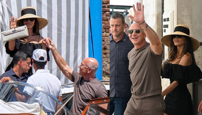 Jeff Bezos, Lauren Sanchez make first appearance after fairytale wedding