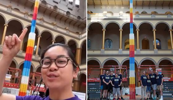 دنیا کا سب سے اونچا ڈومینو ٹاور بنانے کا عالمی ریکارڈ