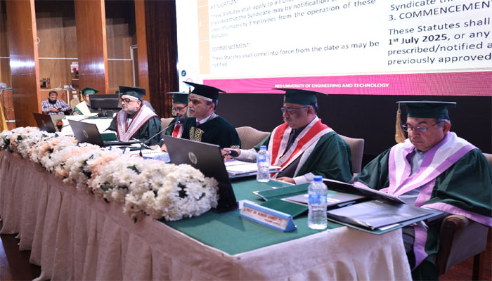 جامعہ این ای ڈی کا 22 کروڑ 32 لاکھ سے زائد خسارے کا بجٹ پیش کردیا گیا