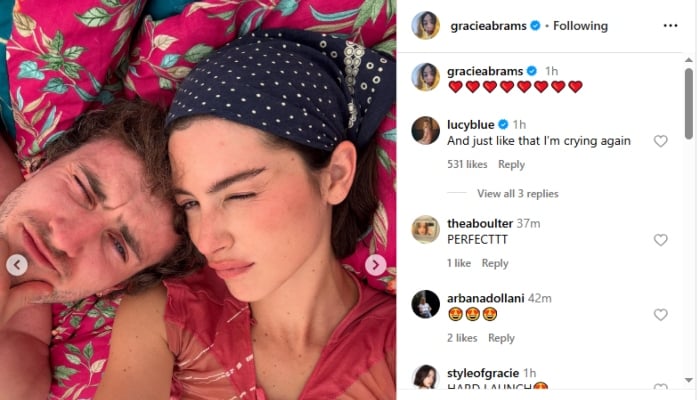 Gracie Abrams posts first cozy photo with Paul Mescal on her Instagram