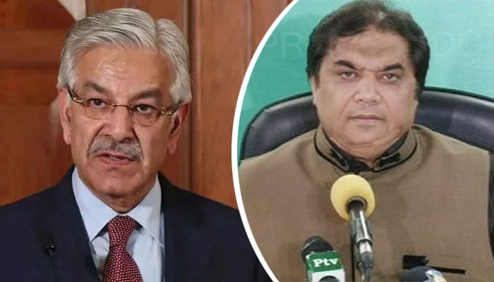 حنیف عباسی اور خواجہ آصف—فائل فوٹوز
