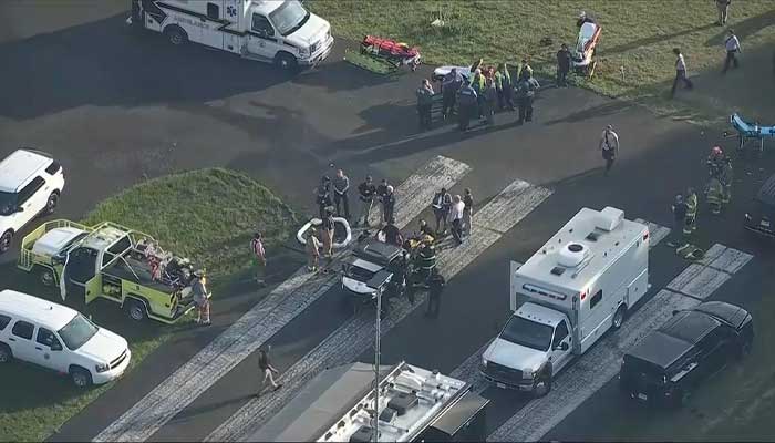 Skydiving plane crashes into woods in New Jersey, injures 15 onboard