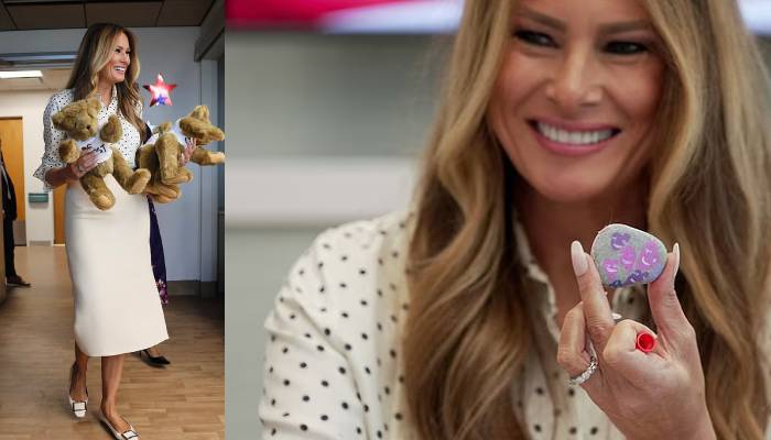 Melania Trump teases Donald Trump’s golf habit in surprise childrens hospital visit