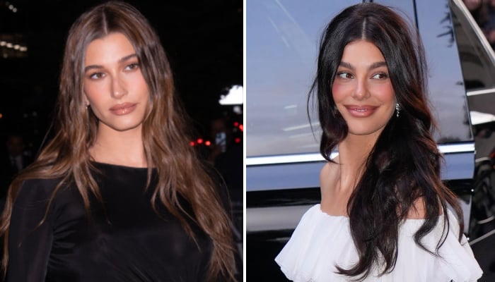 Hailey Bieber exudes glamour in lacy fit during night out with Camila Morrone