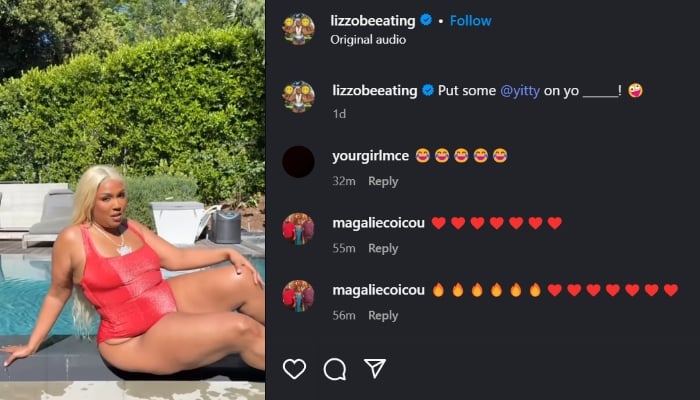 Lizzo in her new swimwear