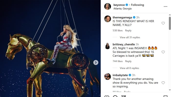 Beyoncé makes powerful stage return after flying car incident in Houston