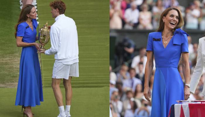 Princess Kate presents trophy to Jannik Sinner for Wimbledon win