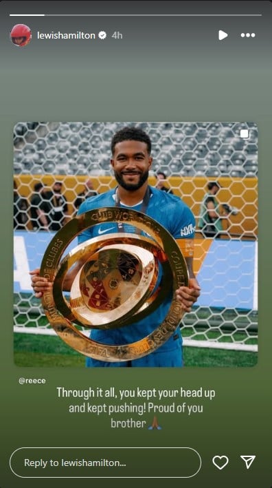 Lewis Hamilton pens heartfelt note for Reece James after Club World Cup win