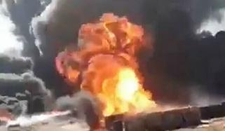 لکی مروت: گیس پائپ لائن کو دھماکے سے اڑا دیا گیا