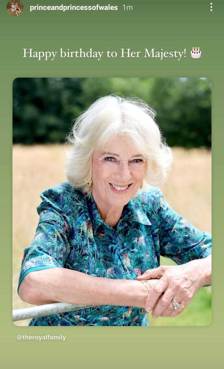 Kate Middleton, Prince William extend sweet birthday wish for Queen Camilla