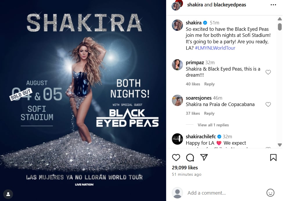 P.C. Instagram/shakira