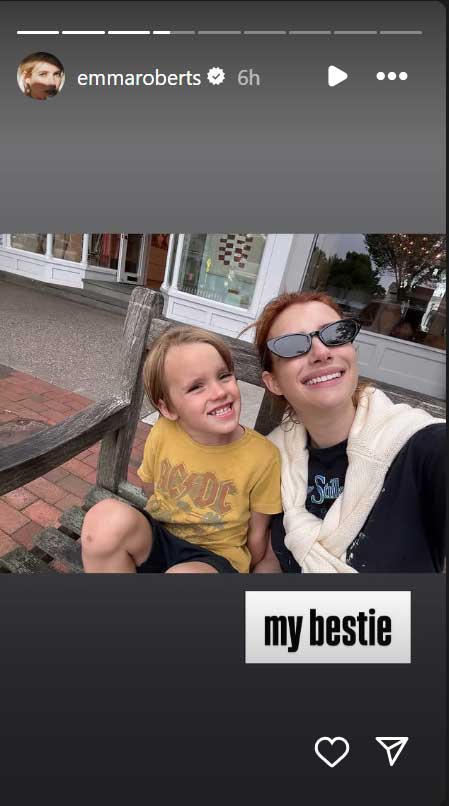 Emma Roberts shares adorable selfie with her mini-me son Rhodes: My bestie