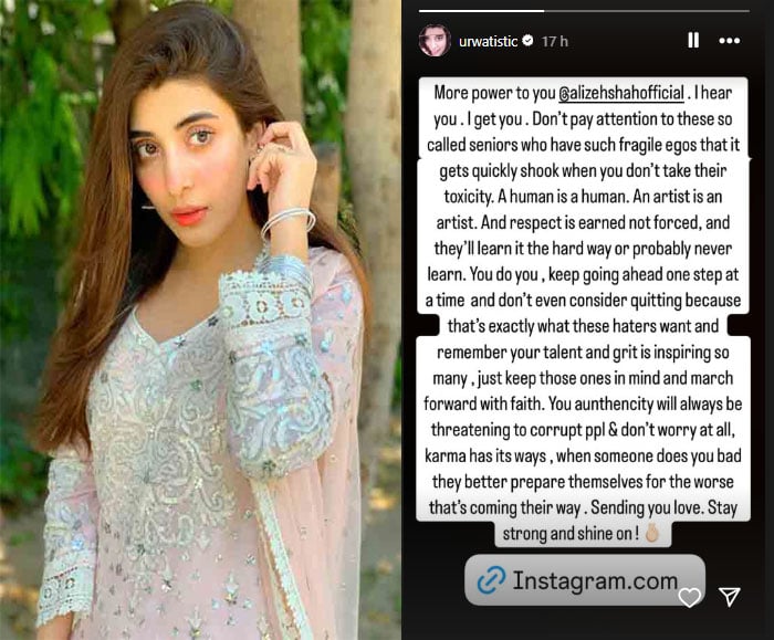 مکافاتِ عمل ضرور ہوتا ہے، ایسے سینئرز پر دھیان نہ دیں: عروہ حسین نے علیزے کی حمایت کردی