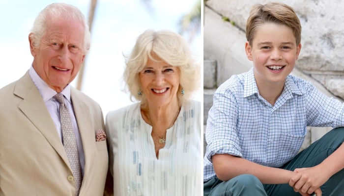 King Charles, Queen Camilla make cheerful appearance on George’s birthday