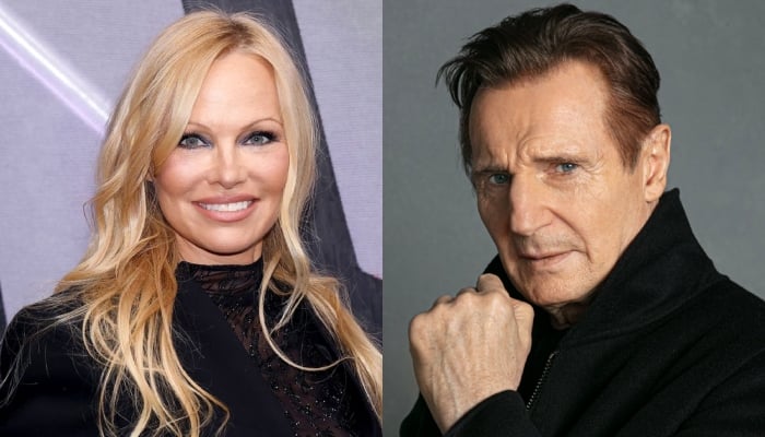 Pamela Anderson, Liam Neesons flirty premiere moment fuels dating rumours