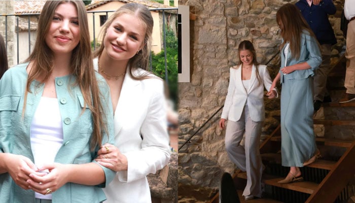 Princess Leonor lovingly holds sister Infanta Sofía’s hand during new outing