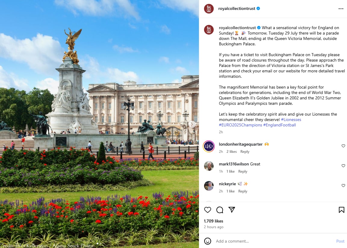 P.C. Instagram/royalcollectiontrust